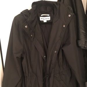 Brand new rain coat with drawstring waist